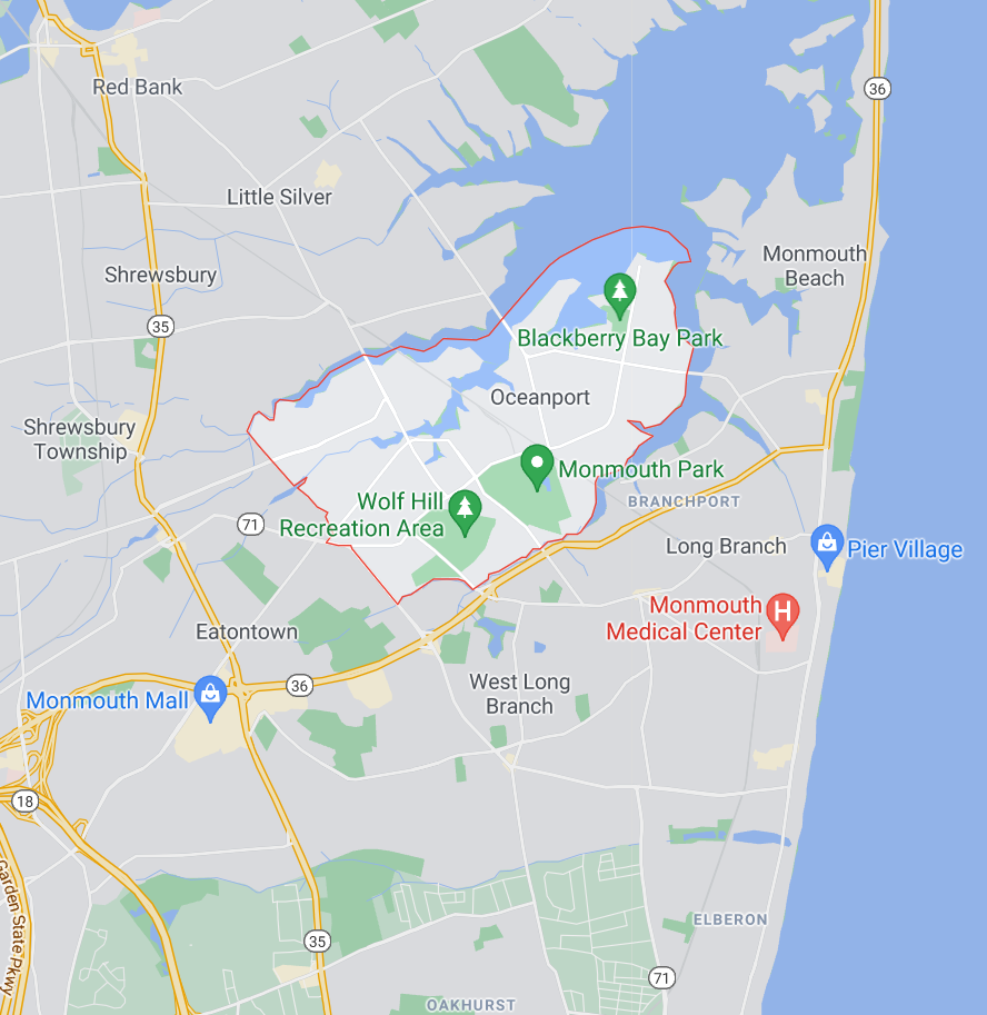 Oceanport, NJ crawl space repair service area by Jersey Shore Crawlspace Enhancement