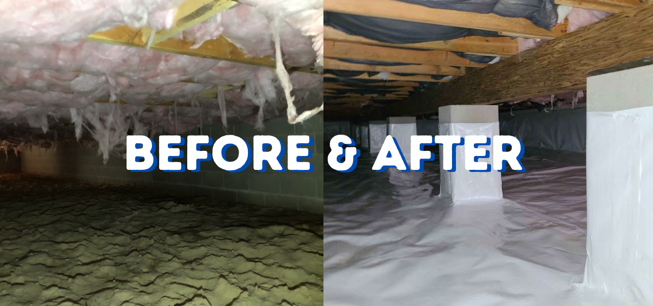 before and after crawl space restoration toms river nj