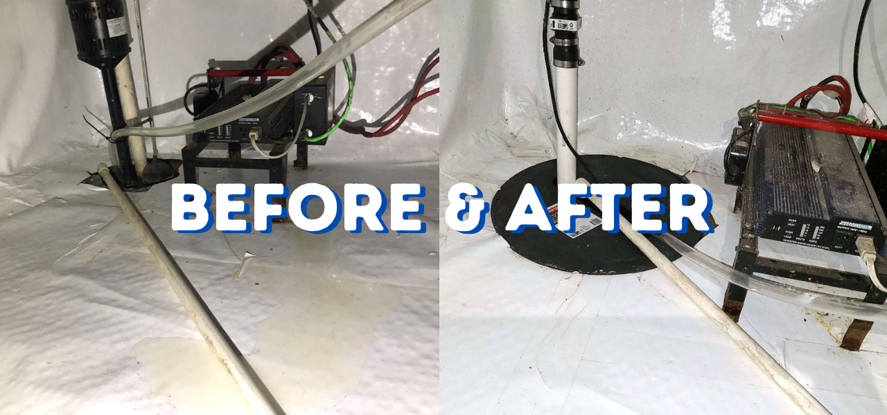 before and after crawl space restoration ocean township, nj