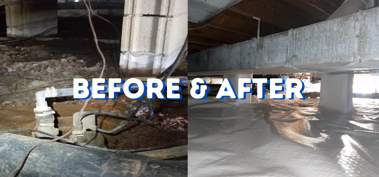 before and after forked river crawl space encapsulation