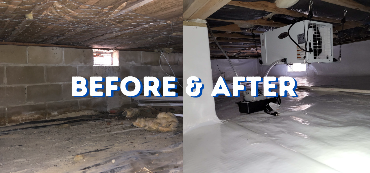 before and after crawl space renovation in toms river