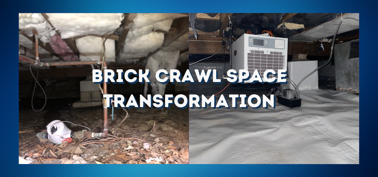 before and after crawl space transformation in brick new jersey