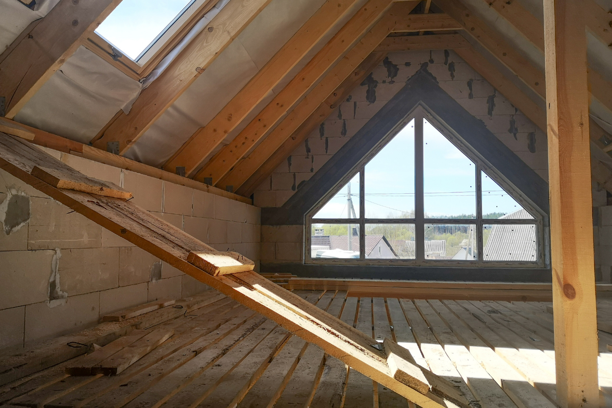 unfinished attic