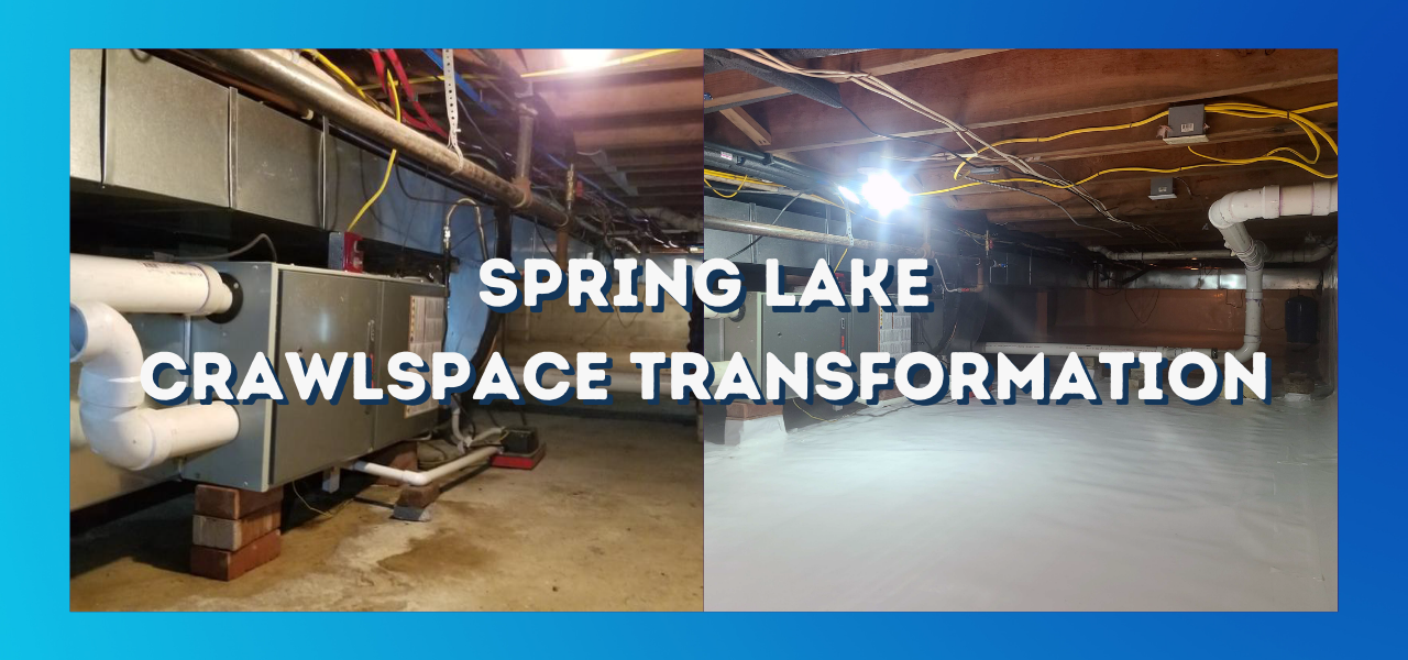 before and after crawlspace transformation in spring lake new jersey