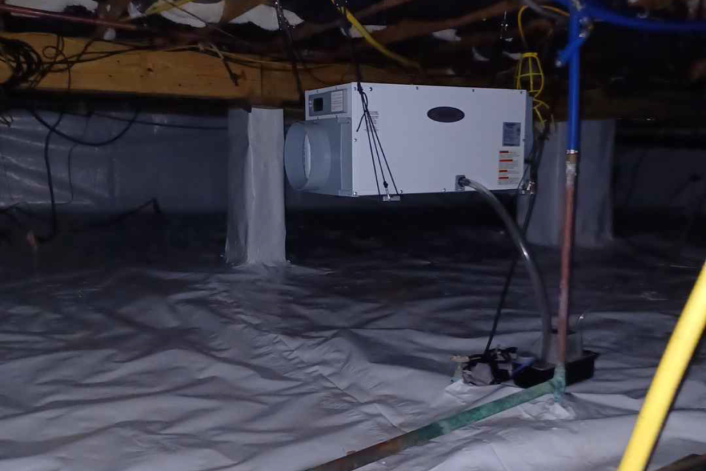 after picture of crawlspace work in brigantine