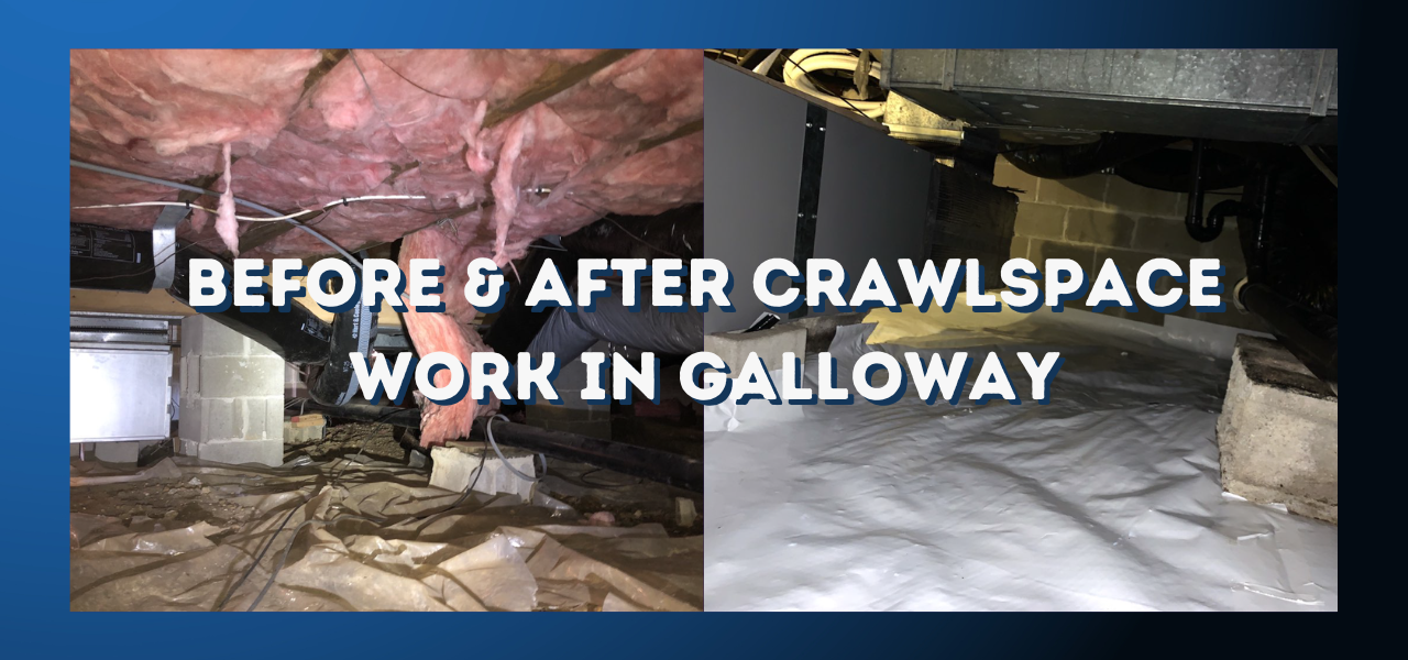 before and after crawlspace work in galloway