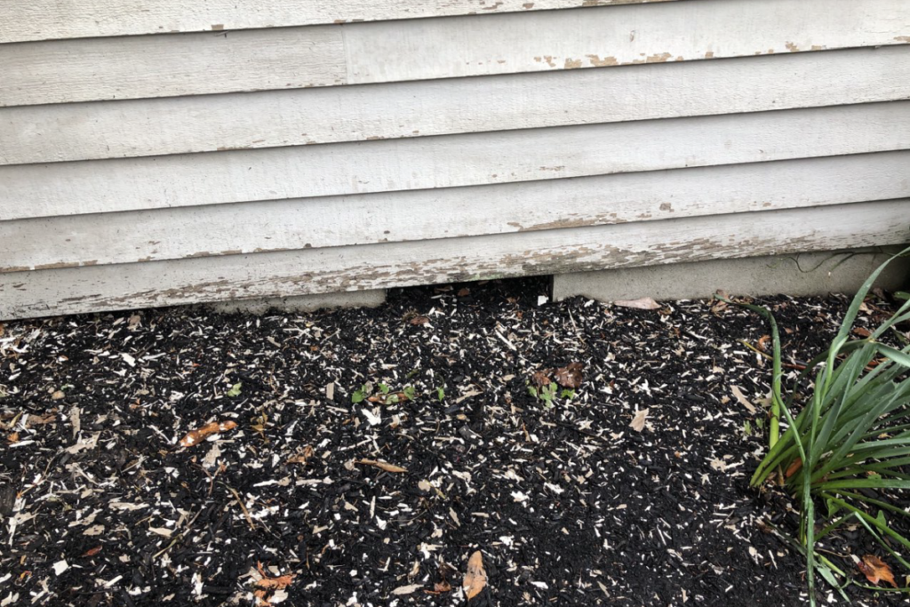 before vent well installation 