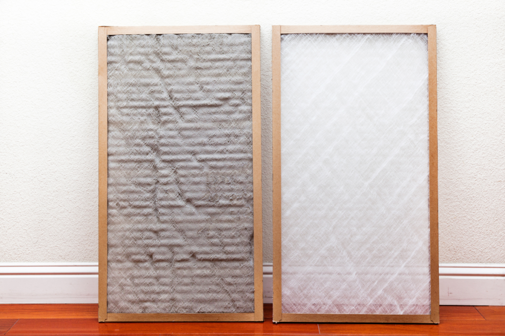 change dirty air filters to improve indoor air quality