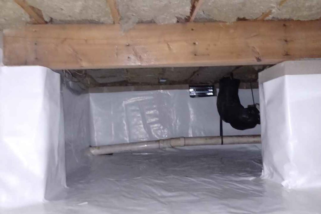 after vapor barrier and insulation installation