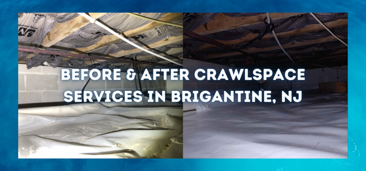 before and after crawlspace services in brigantine, new jersey
