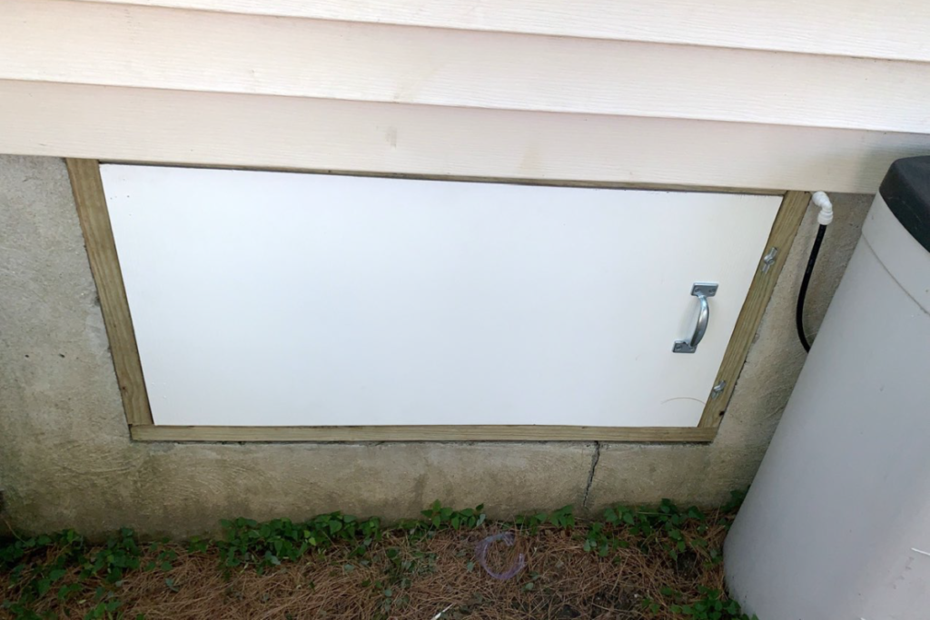 example of pvc synthetic crawlspace doors