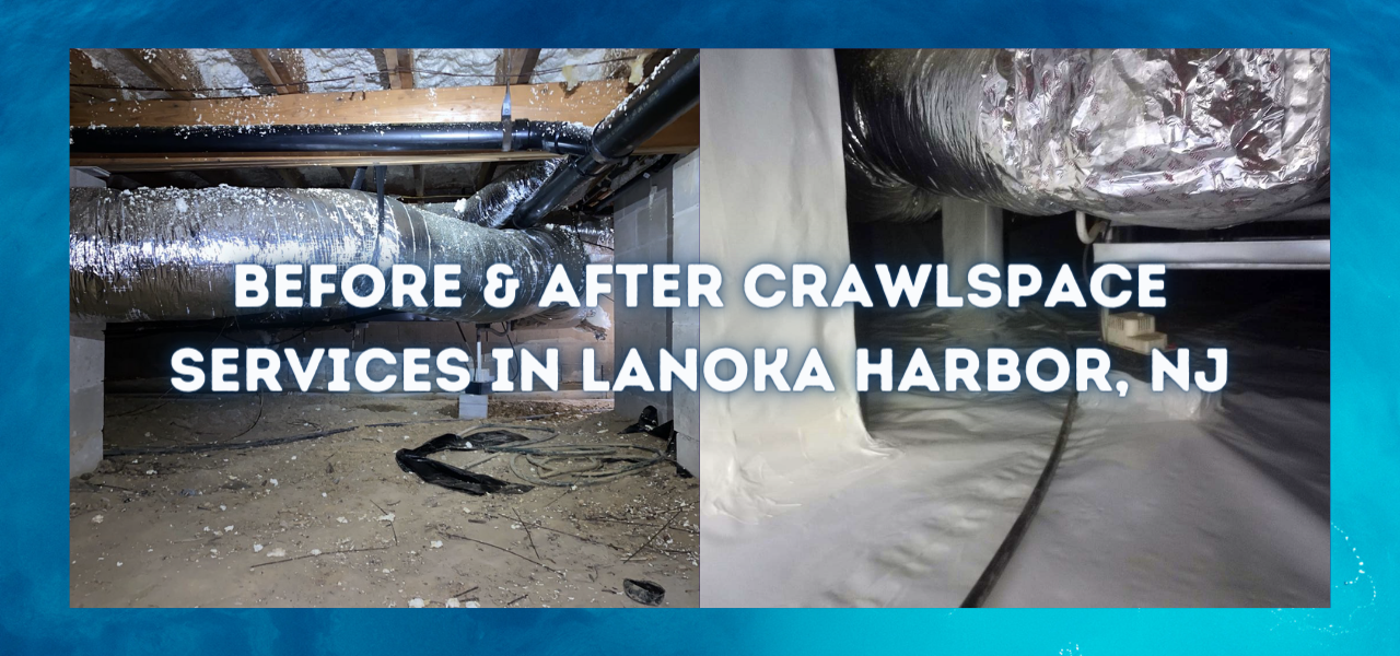 before and after crawlspace services lanoka harbor, new jersey