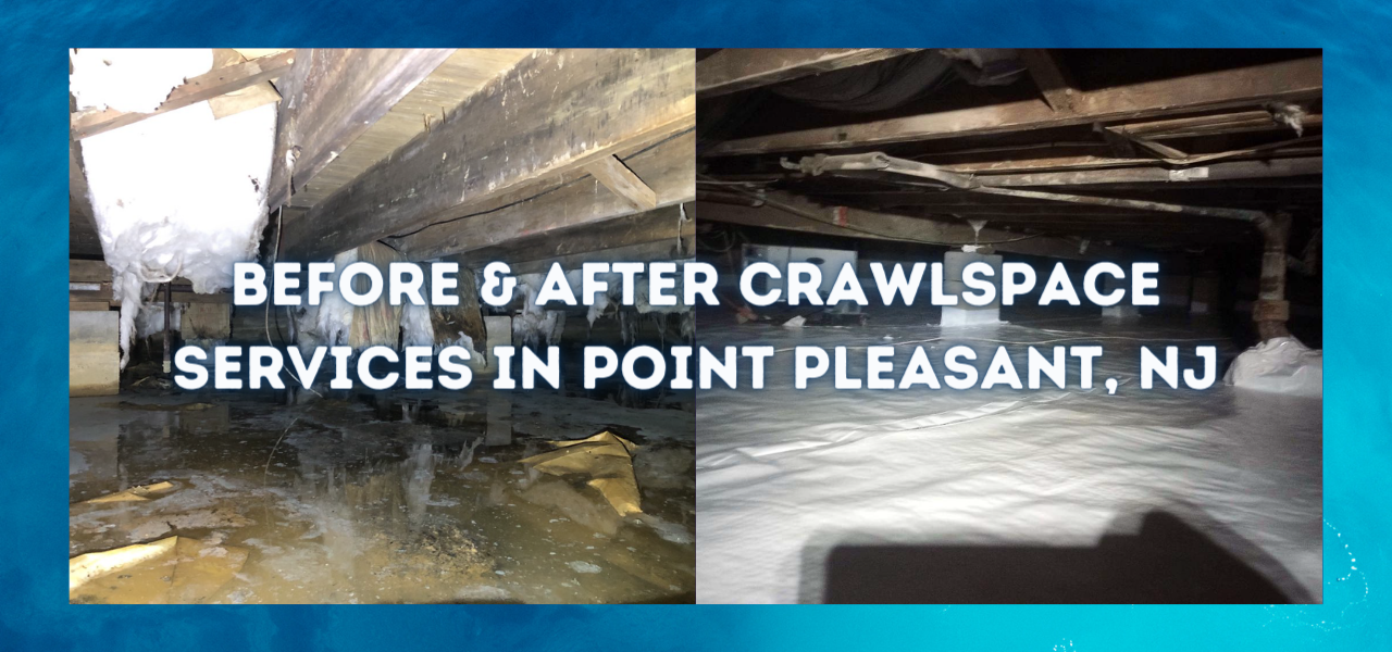 before and after crawlspace services in point pleasant, new jersey