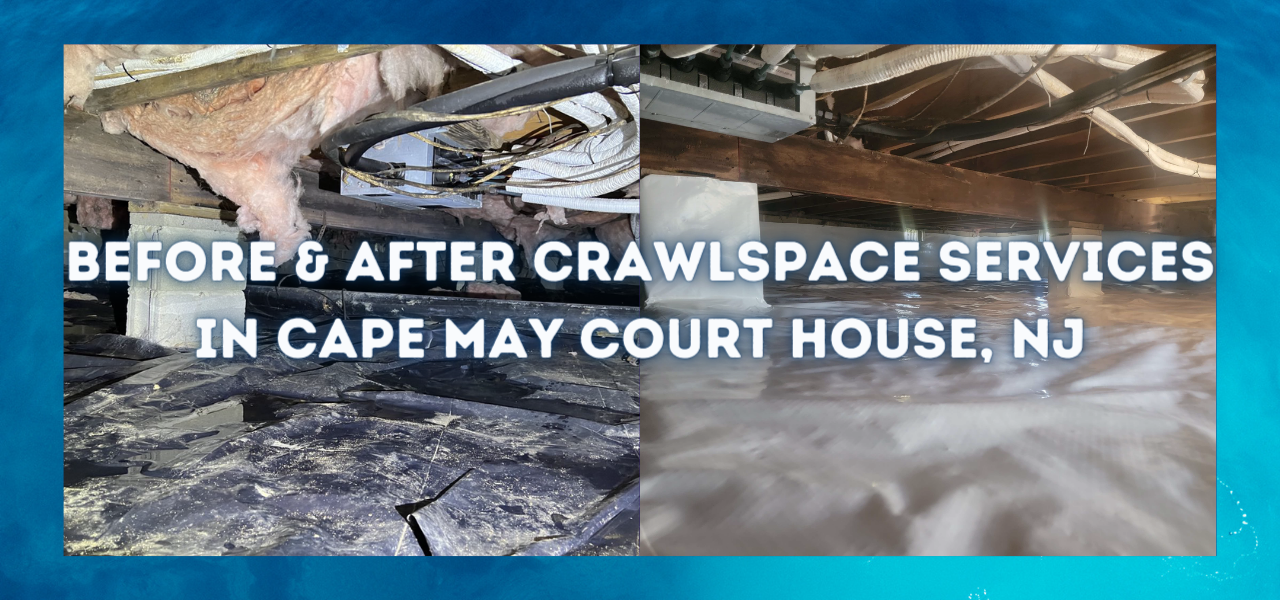 before and after crawlspace services in cape may court house, new jersey
