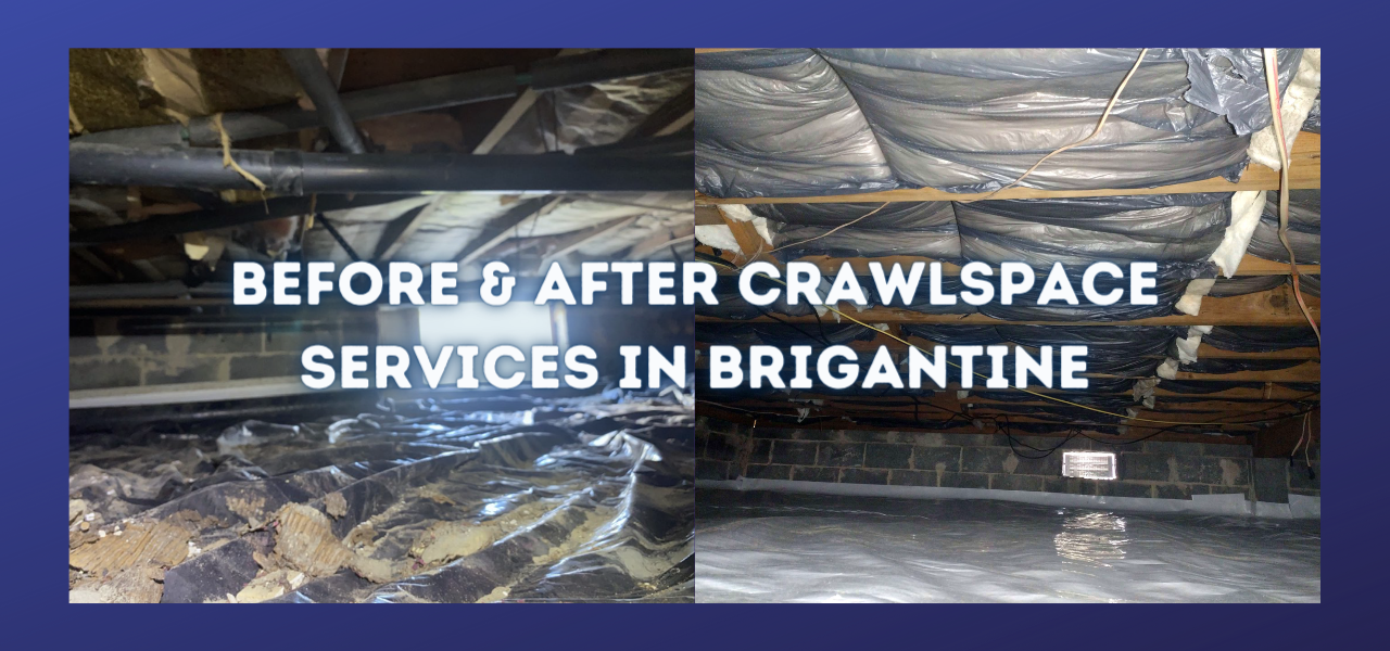 before and after crawlspace services in brigantine, new jersey