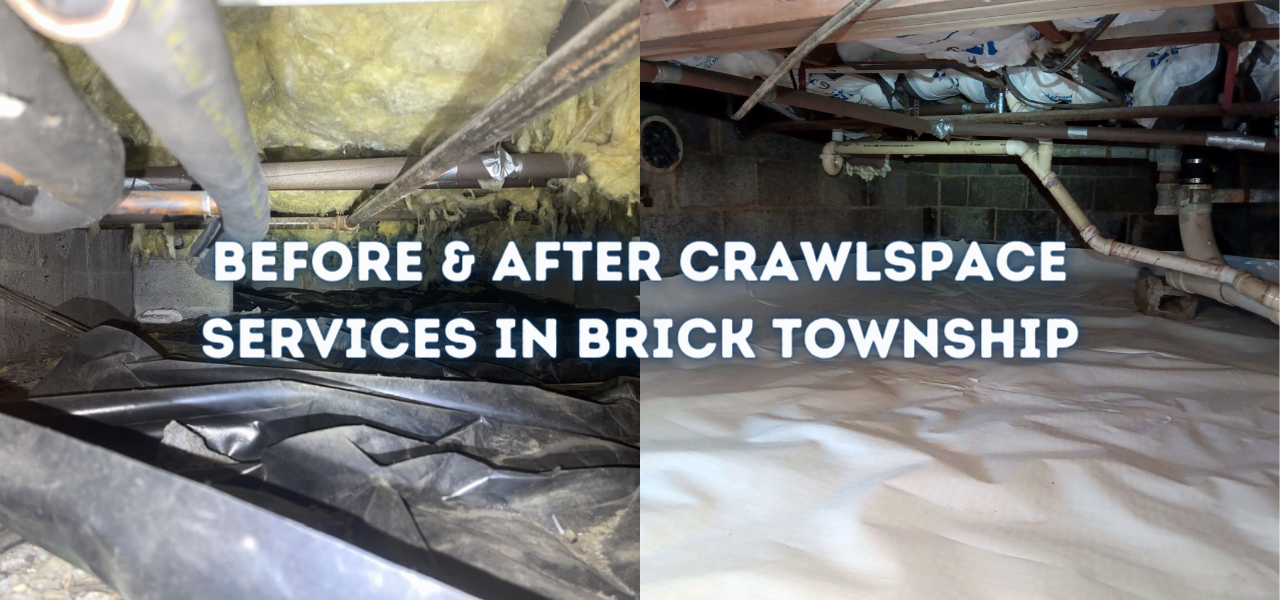 before and after crawlspace services in brick, new jersey