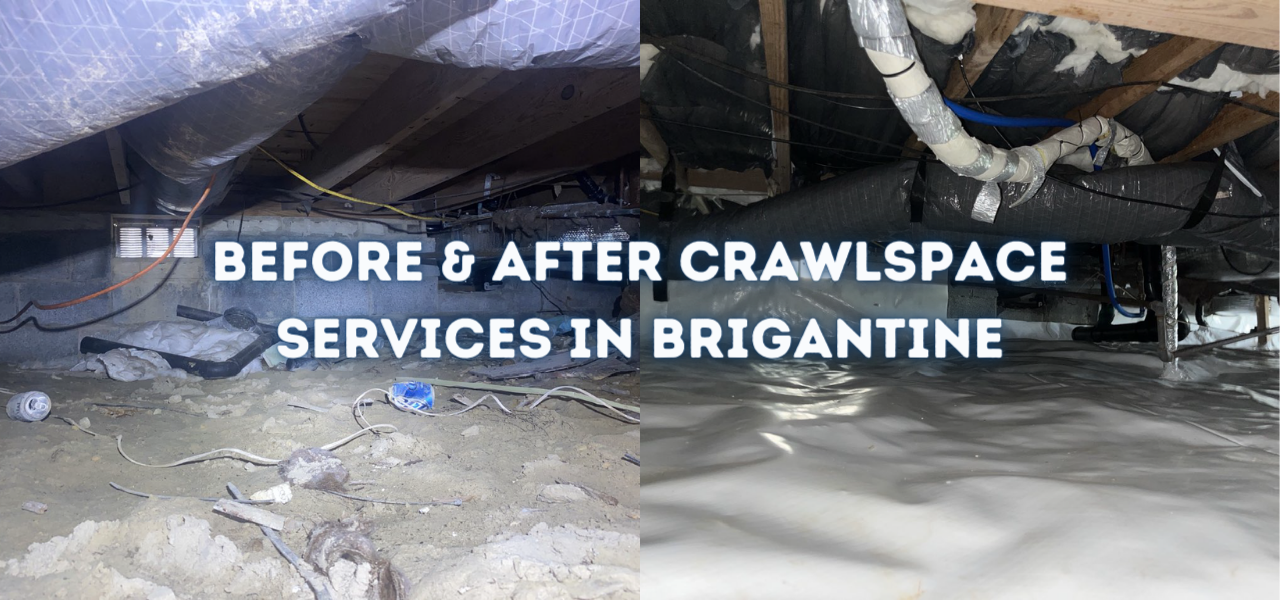 before and after crawlspace services in brigantine, new jersey