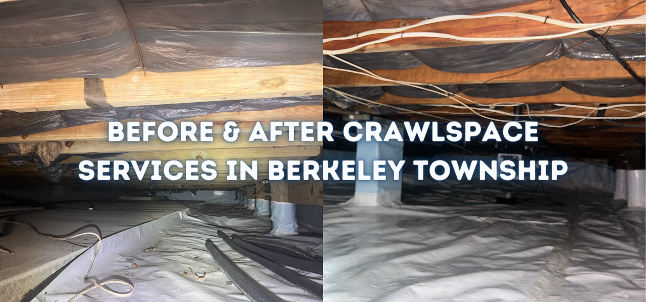 before and after crawlspace services in berkeley township, new jersey