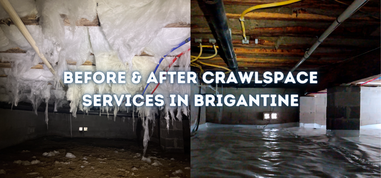 before and after brigantine crawlspace services / transformation