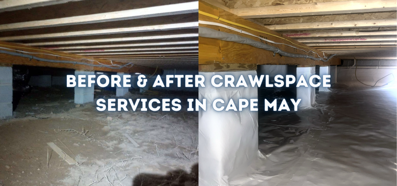 before and after cape may new jersey crawlspace services