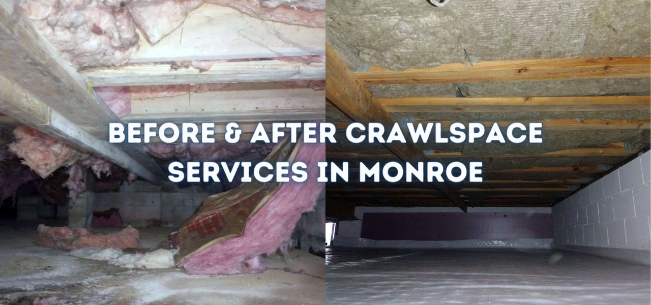 before and after monroe, new jersey crawlspace services