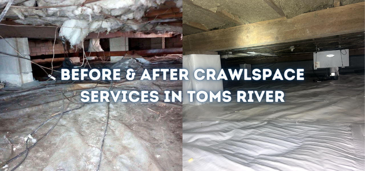 before and after crawlspace services in toms river, new jersey