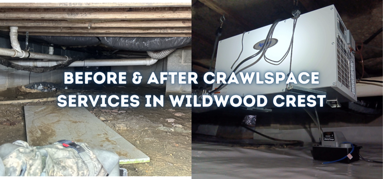 before and after wildwood crest crawlspace services