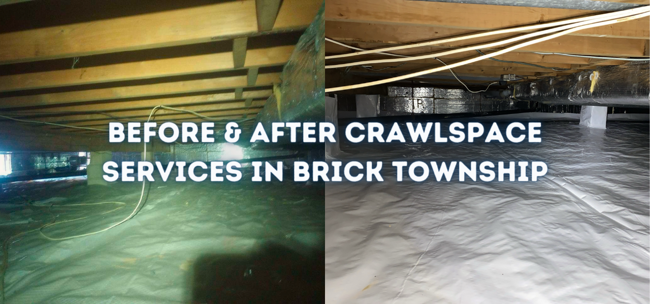 before and after crawlspace services in brick township, new jersey