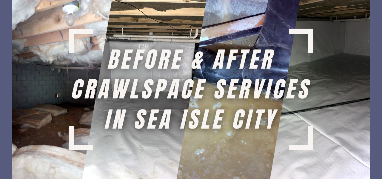 before and after Sea Isle City new jersey crawlspace services