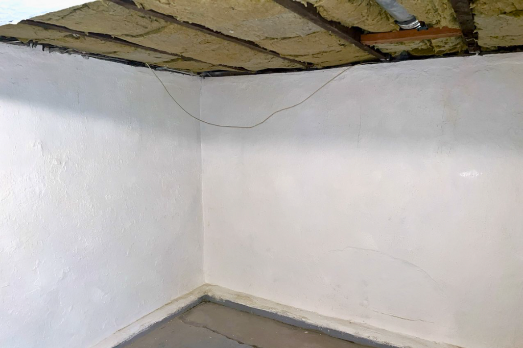 DRYLOK waterproofing on basement walls
