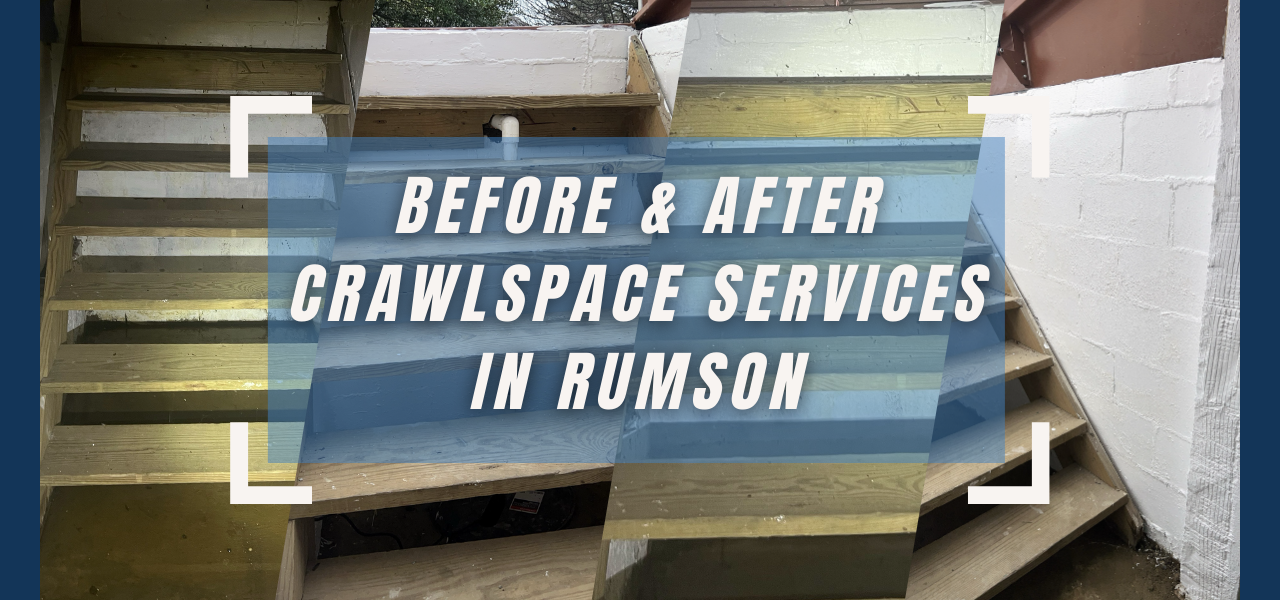 before and after crawlspace services in Rumson, New Jersey