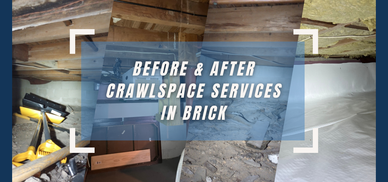 before and after crawlspace services in Brick, New Jersey