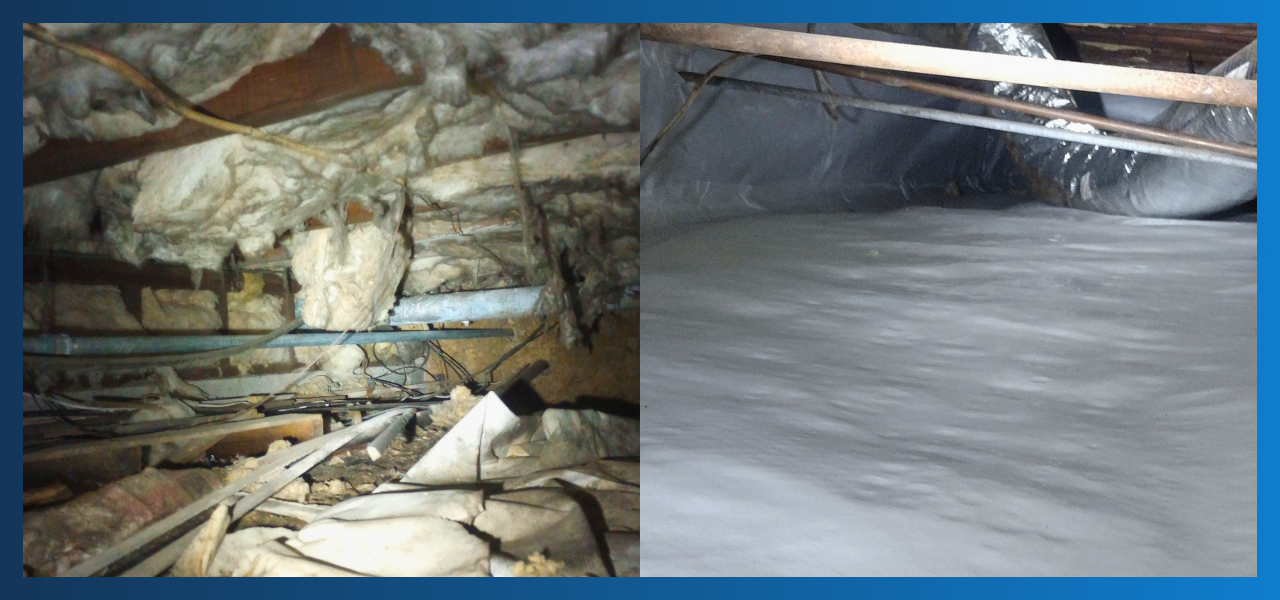 before and after crawlspace services transformation in Old Bridge, New Jersey