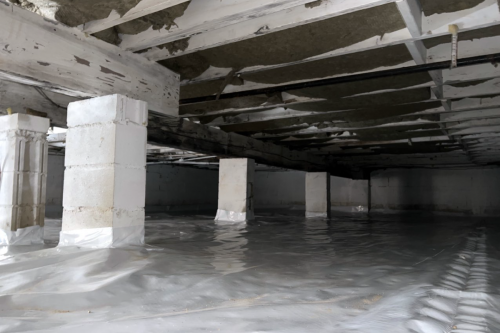 after vapor barrier installation